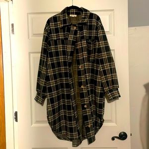 Shop Stevie Plaid Jacket - Black and Tan